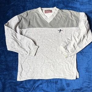Vintage Marlboro Gray V-Neck Sweater